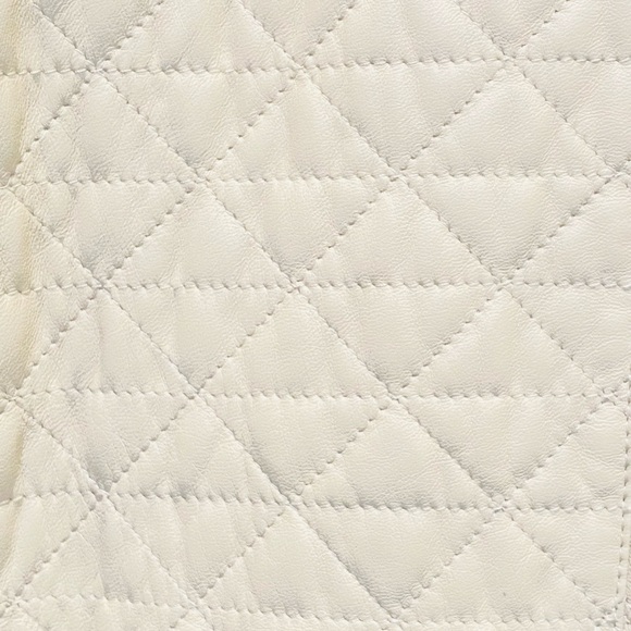 Lafayette 148 New York Cream Quilted Bomber Jacket Size XL ✨PRISTINE CONDITION✨ - Picture 6 of 8